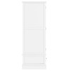 White 2 Door Double Wardrobe with Drawer - Harper