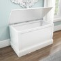 Harper White Solid Wood Blanket Box