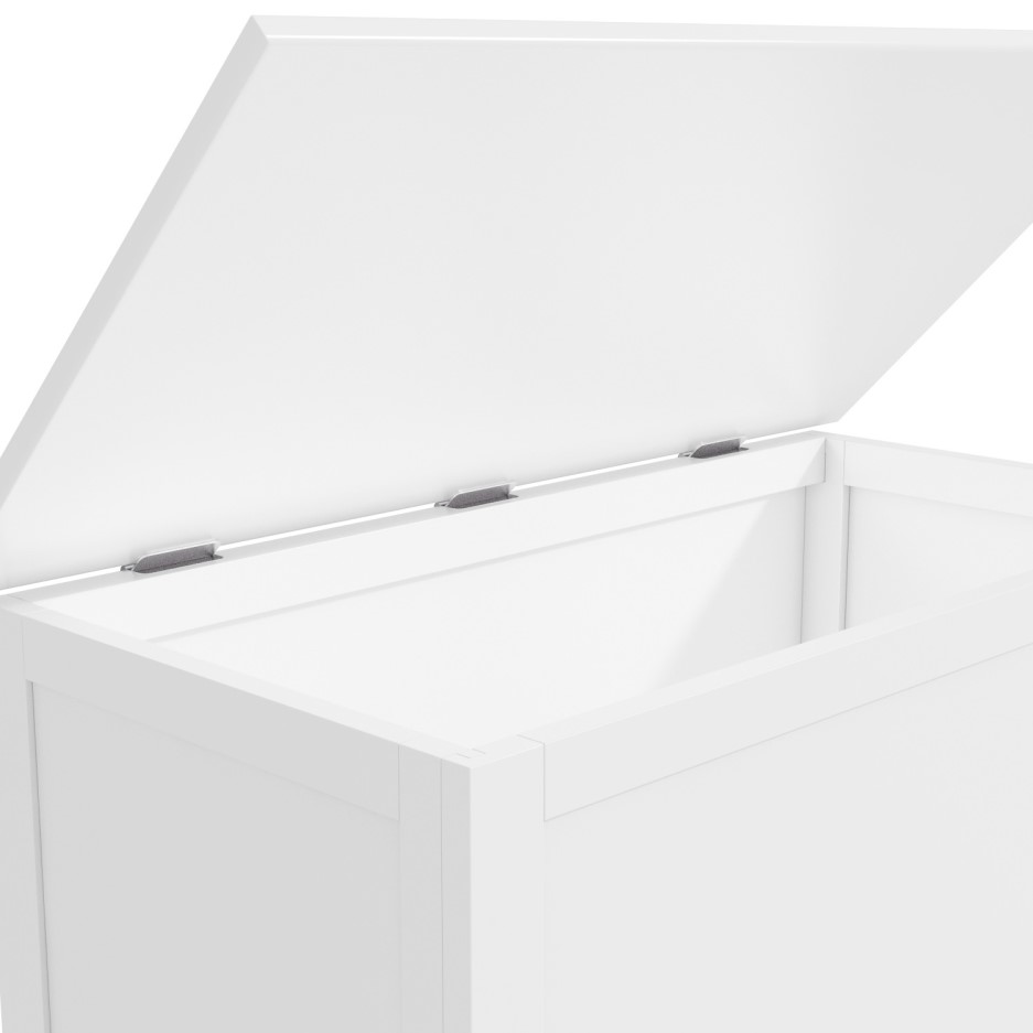 Harper White Solid Wood Blanket Box BuyItDirect.ie