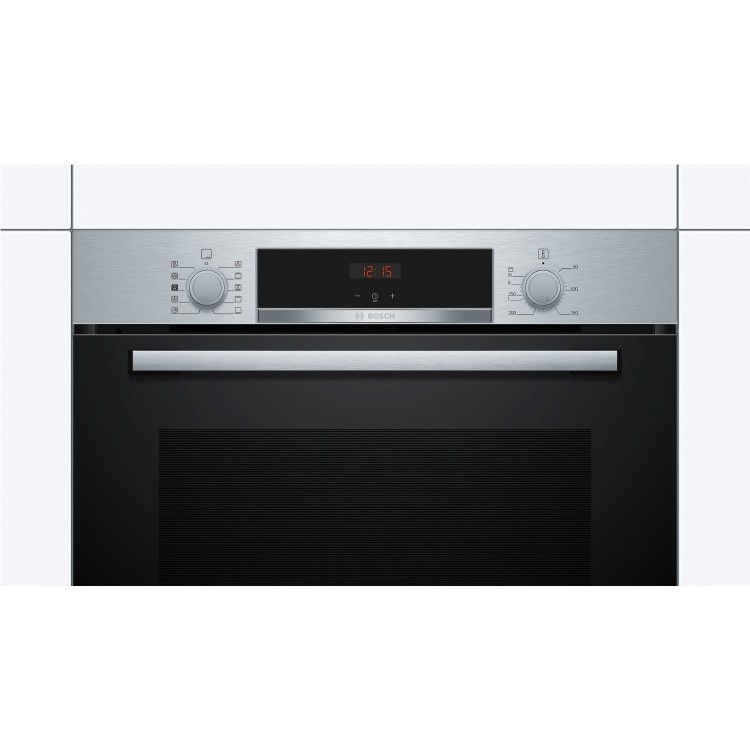 Bosch Series 4 Electric Single Oven with Catalytic Cleaning and Added Steam Function - Stainless Steel