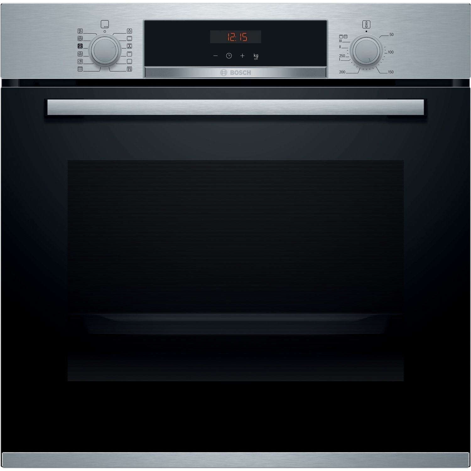 Bosch Serie 4 Electric Single Oven with Added Steam Function - Brushed Steel