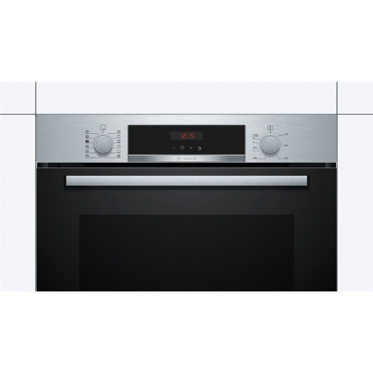 Refurbished Bosch Series 4 HRS574BS0B 60cm Single Built In Electric Oven Stainless Steel