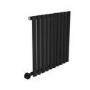 Midnight Black Horizontal Smart Electric Radiator with Wi-Fi Thermostat - 0.6kW - H600xW590mm - Bathroom Safe