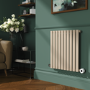 Cleopatra Horizontal Smart Electric Radiator with Wi-Fi Thermostat - 1.2KW - H600xW590 - Bathroom Safe