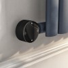 Midnight Black Electric Towel Radiator 0.6kW with Wifi Thermostat - H650xW450mm - IPX4 Bathroom Safe