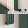 Evergreen Horizontal Smart Electric Radiator with Wi-Fi Thermostat - 1.2KW - H600xW590 - Bathroom Safe