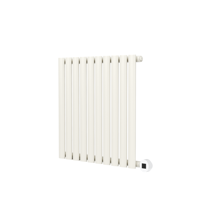 Linen Horizontal Smart Electric Radiator with Wi-Fi Thermostat - 1.2KW - H600xW590 - Bathroom Safe