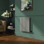 Smoked Stone Horizontal Smart Electric Radiator with Wi-Fi Thermostat - 1.2KW - H600xW590 - Bathroom Safe