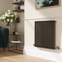 Sorrento Russet Horizontal Oval Designer Radiator 600x590mm Single Panel 1576 BTU