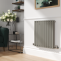 Sorrento Smoked Stone Horizontal Oval Designer Radiator 600x590mm Single Panel 1576 BTU