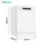 Refurbished Hisense HS673C60WUK 16 Place Freestanding Dishwasher White