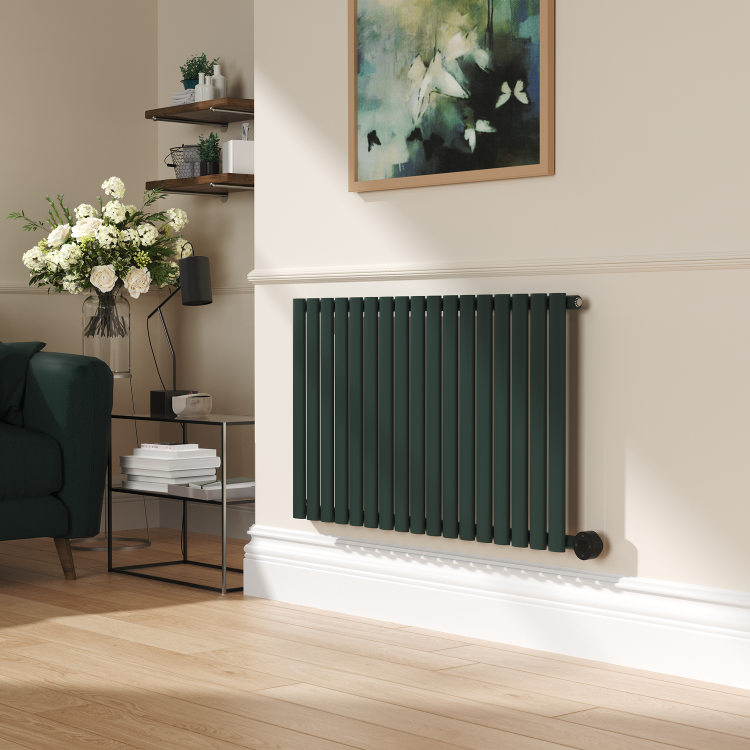 Evergreen Horizontal Smart Electric Radiator with Wi-Fi Thermostat - 1.2KW - H600xW1000 - Bathroom Safe