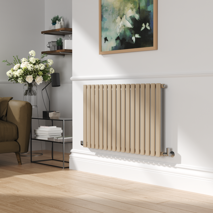 Sorrento Cleopatra Horizontal Oval Designer Radiator 600x1003mm Single Panel 2679 BTU