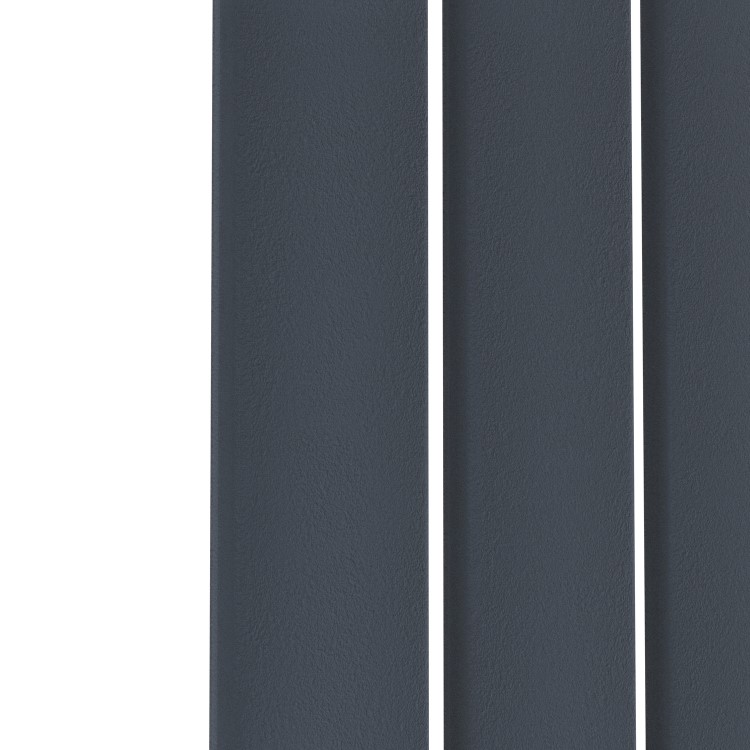 Riace Anthracite Horizontal Flat Designer Radiator 600x1156mm Single Panel 2701 BTU