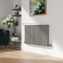 Sorrento Smoked Stone Horizontal Oval Designer Radiator 600x1003mm Single Panel 2679 BTU