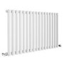GRADE A1 - Sorrento White Horizontal Oval Designer Radiator 600x1003mm Single Panel 2679 BTU