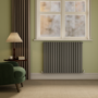 Sorrento Anthracite Horizontal Oval Designer Radiator 800x1003mm Single Panel 2679 BTU