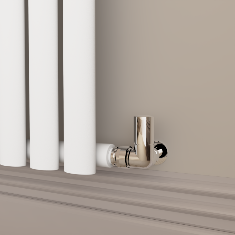 Sorrento White Horizontal Oval Designer Radiator 800x1003mm Single Panel 2679 BTU