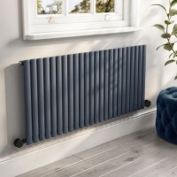 Refurbished Anthracite Electric Horizontal Designer Radiator 2kW with Wifi Thermostat - H600xW1416mm - IPX4 Bathroom Safe Refurbished Anthracite Electric Horizontal Designer Radiator 2kW with Wifi Thermostat - H600xW1416mm - IPX4 Bathroom Safe