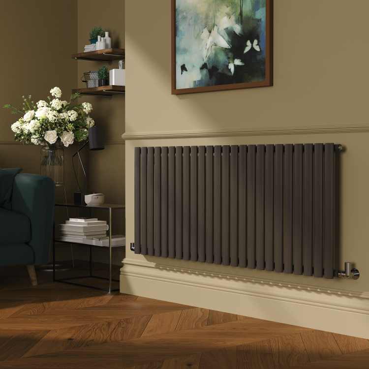 Russet Horizontal Smart Electric Radiator with Wi-Fi Thermostat - 2KW - H600xW1410 - Bathroom Safe