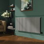 Smoked Stone Horizontal Smart Electric Radiator with Wi-Fi Thermostat - 2KW - H600xW1410 - Bathroom Safe