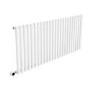 Refurbished White Electric Horizontal Designer Radiator 2kW with Wifi Thermostat - H600xW1416mm - IPX4 Bathroom Safe