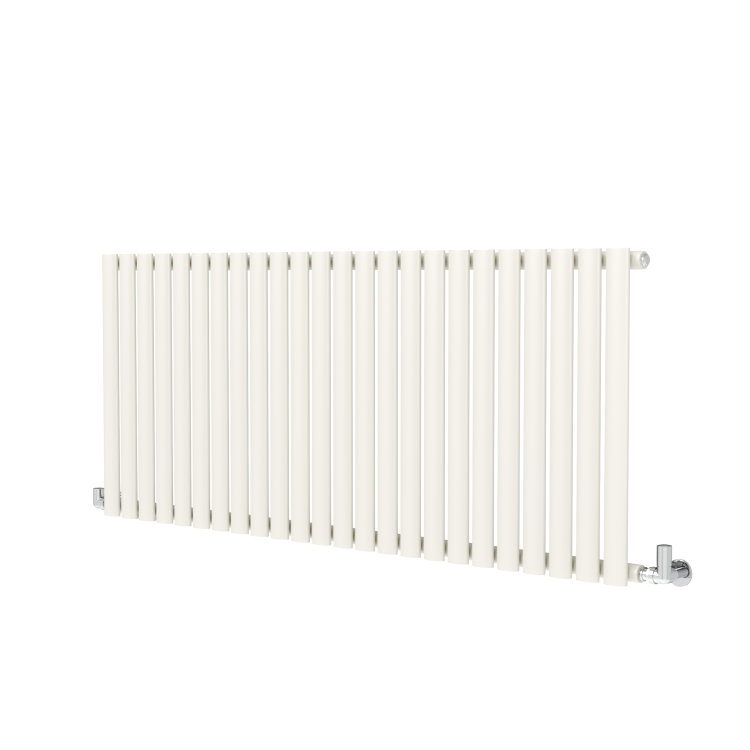 Sorrento Linen Horizontal Oval Designer Radiator 600x1416mm Single Panel 3783 BTU