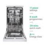 Refurbished Hisense HS520E40WUK Slimline 11 Place Freestanding Dishwasher White