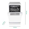 Hisense 11 Place Settings Freestanding Slimline Dishwasher - White