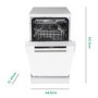 Refurbished Hisense HS520E40WUK Slimline 11 Place Freestanding Dishwasher White