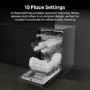 Hisense Freestanding Slimline Dishwasher - Auto Dry C-Rated Black