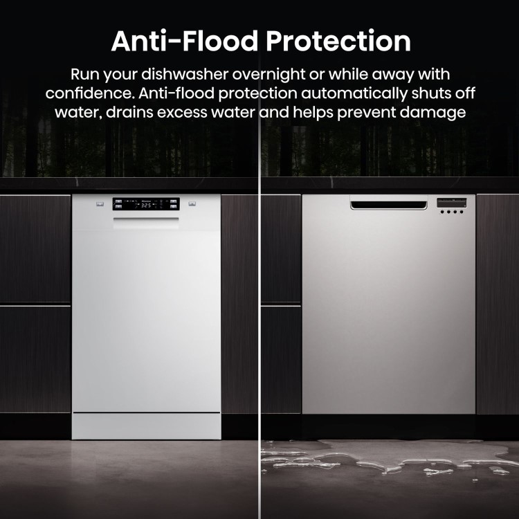 Hisense Freestanding Slimline Dishwasher - Auto Dry C-Rated White