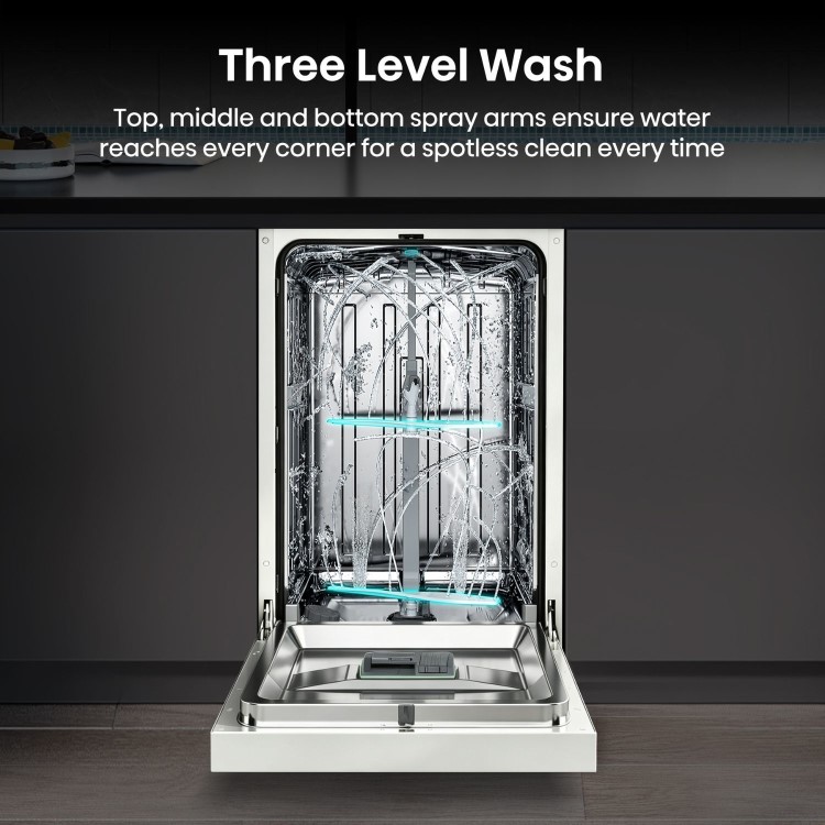 Hisense Freestanding Slimline Dishwasher - Auto Dry C-Rated White