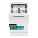 HS523C15WUK Hisense Freestanding Slimline Dishwasher - Auto Dry C-Rated White