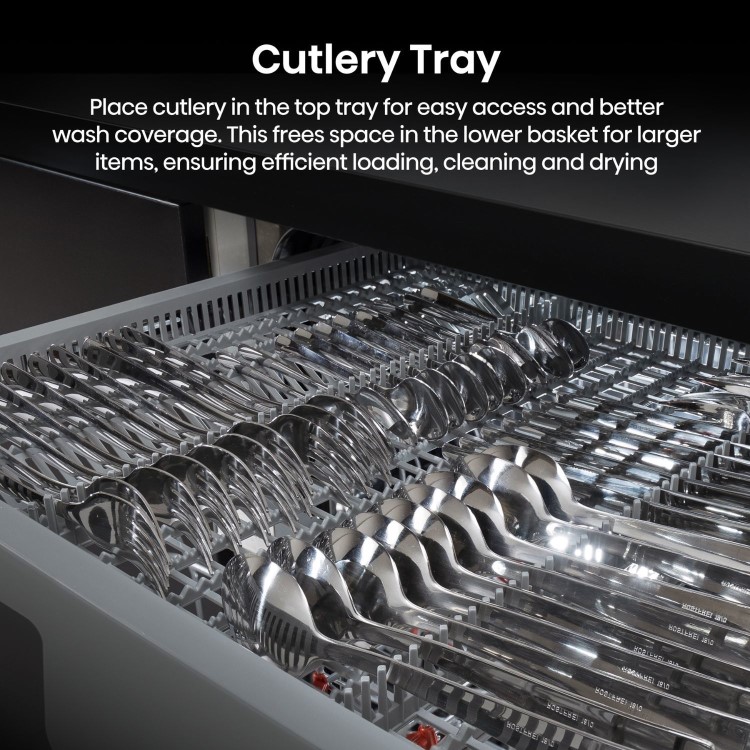 Hisense Freestanding Slimline Dishwasher - Auto Dry C-Rated Silver