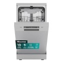 HS523C15XUK Hisense Freestanding Slimline Dishwasher - Auto Dry C-Rated Silver