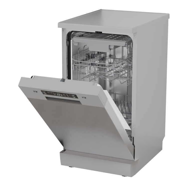 Hisense Freestanding Slimline Dishwasher - Auto Dry C-Rated Silver