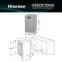 Hisense Freestanding Slimline Dishwasher - Auto Dry C-Rated Silver