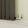 Riace Midnight Black Horizontal Flat Designer Radiator 800x408mm Single Panel 953 BTU
