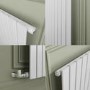 Riace White Horizontal Flat Designer Radiator 800x408mm Single Panel 953 BTU