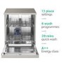 Refurbished Hisense HS60240XUK 13 Place Freestanding Dishwasher