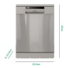 Hisense 13 Place Settings Freestanding Dishwasher - Stainless Steel