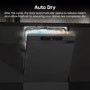 Hisense Hi4 Freestanding Dishwasher - Auto dry B-Rated Black