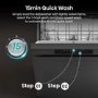 Hisense Hi4 Freestanding Dishwasher - Auto dry B-Rated Black