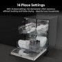 Hisense Hi4 Freestanding Dishwasher - Auto dry B-Rated Black