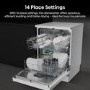 Hisense Hi4 Freestanding Dishwasher - Auto dry B-Rated White
