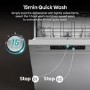 Hisense Hi4 Freestanding Dishwasher - Auto dry B-Rated Silver