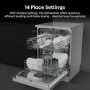 Hisense Hi4 Freestanding Dishwasher - Auto dry B-Rated Silver