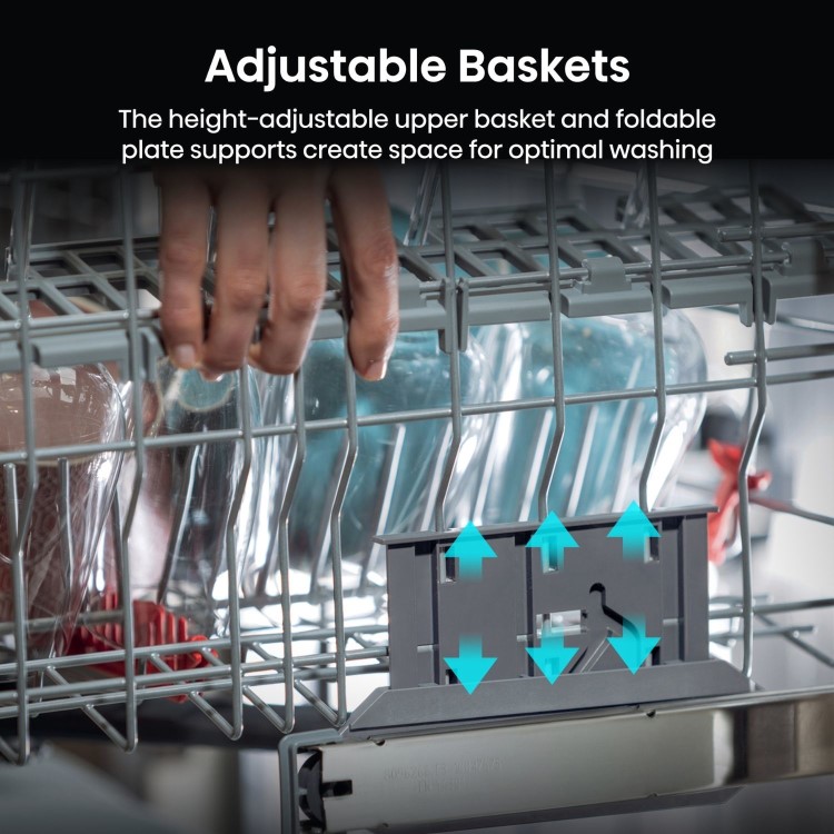 Hisense Hi4 Freestanding Dishwasher - Auto dry B-Rated Silver