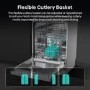 Hisense Hi4 Freestanding Dishwasher - Auto dry B-Rated Silver